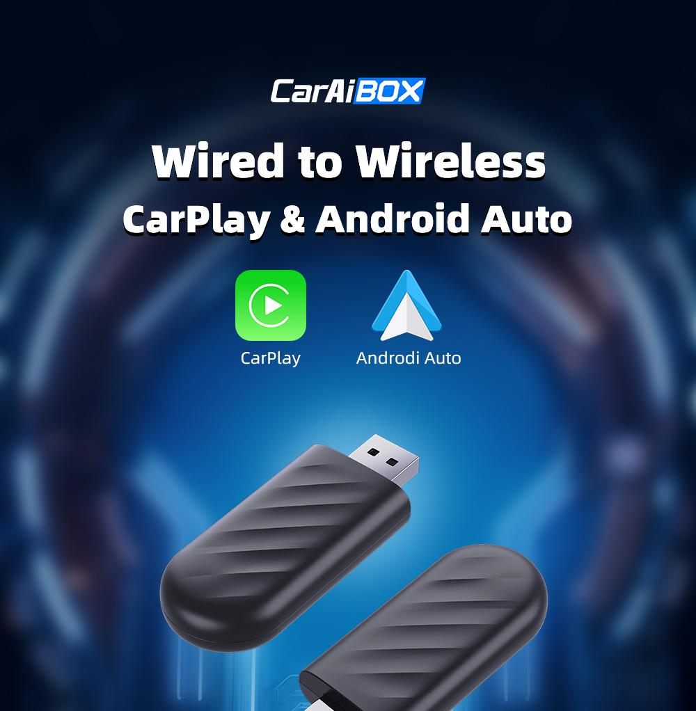 Wireless 2 In1 CarPlay Adapter for Apple iPhone Android Wired To Wireless Carplay AI Box USB Type C Connection Auto Car Dongle