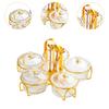 Dried Fruit Plate Luxury with 5 Fruit Forks Food Storage Box Ornament Appetizer Plate for Candy Cookies Cakes Fruit Dining Room
