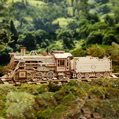 Handcrafted Wooden Assembly Toy Car Model, Puzzle Gift for Locomotive, DIY Wooden Model for Creative Play