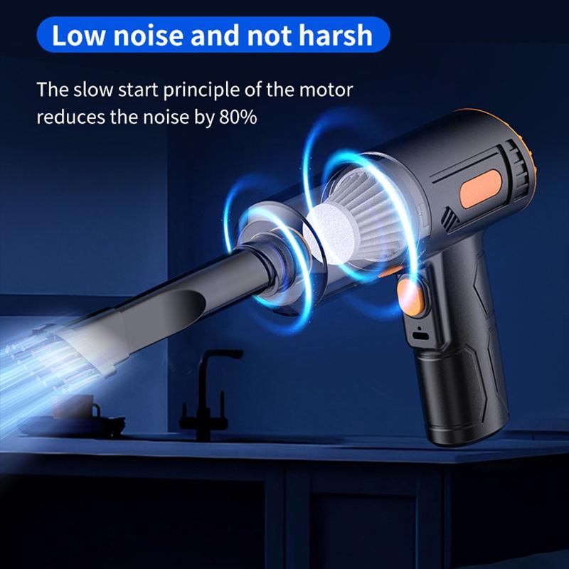 Car Wireless Vacuum Cleaner Machine Blowing Suction Powerful Portable Handheld For Home & Auto Lightweight Cordless Rechargeable