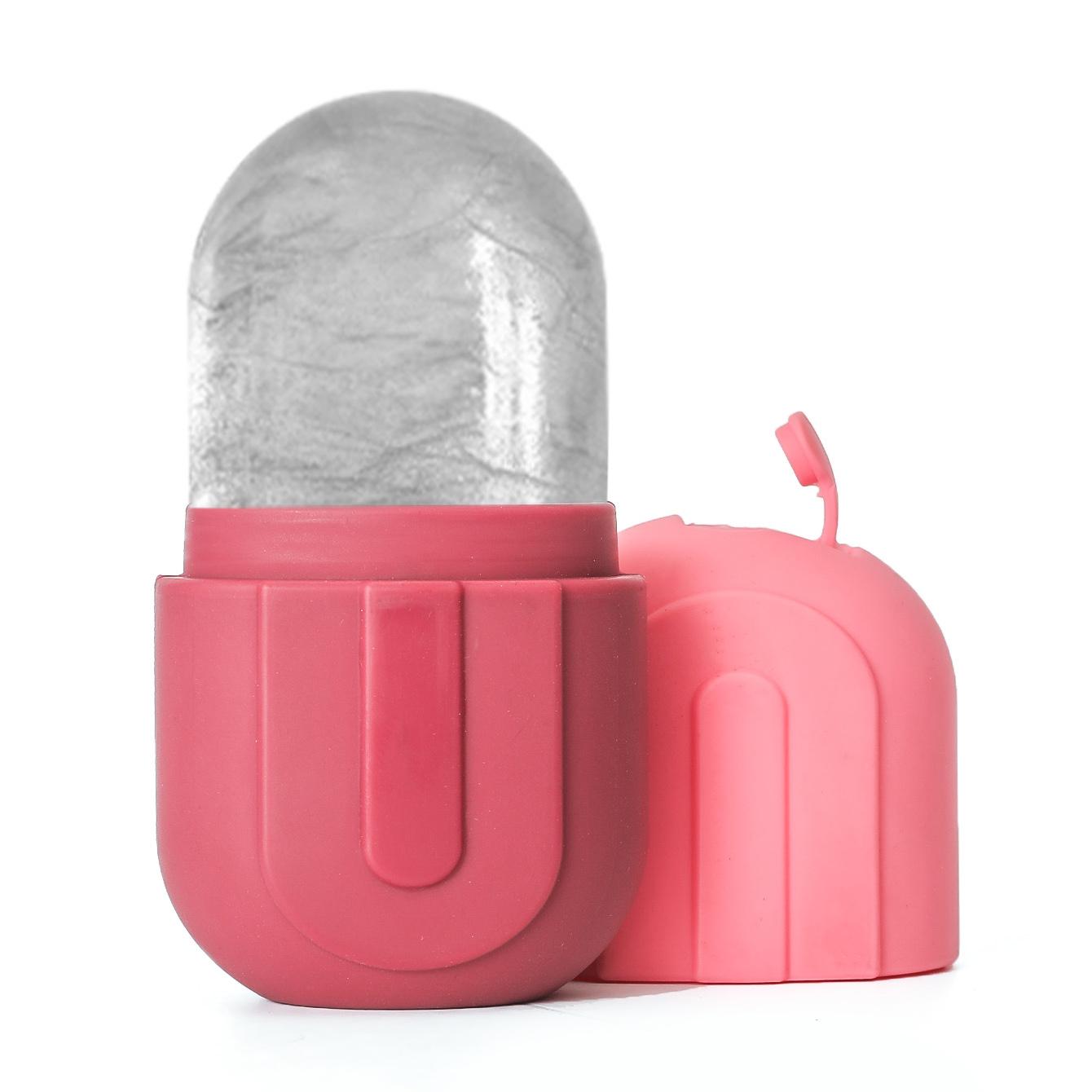 

Силіконові лотки для кубиків льоду Ліфтинг для краси Ice Ball Face Massager Contouring Eye Roller Facial Facial Reduce Acne Skin Care Tool червоний