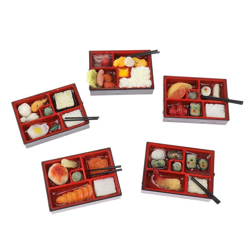1:12 Dollhouse Japanese Fast Food Box Rice Sake Set With Chopsticks