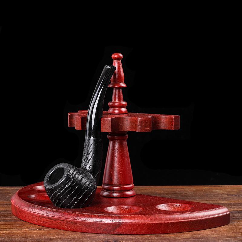 2/3/5 Pipes Wooden Pipe Stand Rack Smoking Tools Holder Straight Line Vertical Romanesque Style More Styles 3 Colors Durable