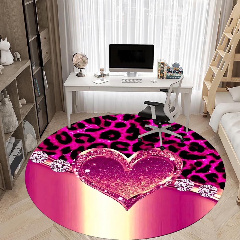 1pc Heartbeat Chair Carpet for Office - Durable, Ideal for Chair Mats, Stylish & Functional Decorative Rug yy260203090