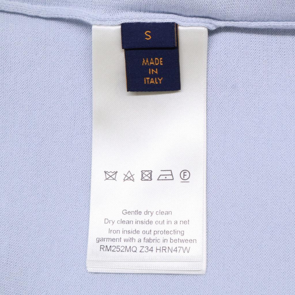 Louis Vuitton Brand New, Unused, Domestically Authorized RM252MQ Z34 HRN47W Signature Cotton Crew Neck T-Shirt Tops S Light blueUsed