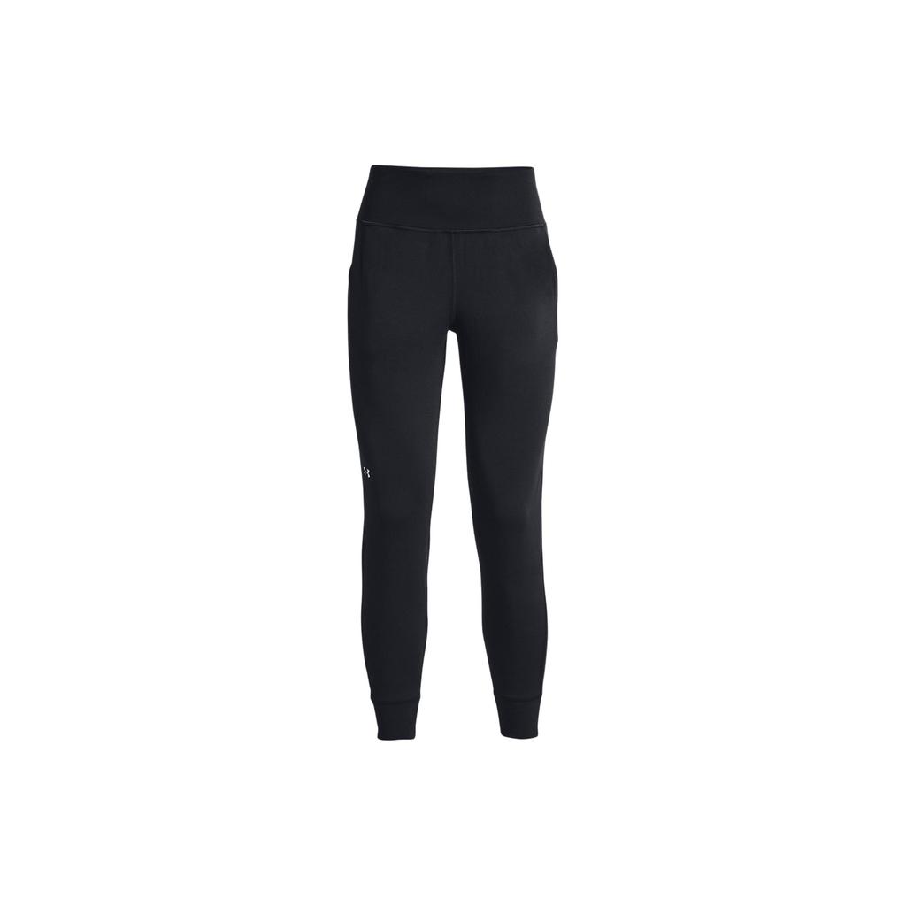 Under Armour Solid Logo High Waist Breathable Comfortable Sports Pants Women Pants Black 1375078-001