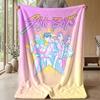 Kpop Demon Hunters Printed Flannel Throw Blanket Soft Warm Lightweight All Season Blanket for Sofa Bed Camping Home Decor Holiday Gift