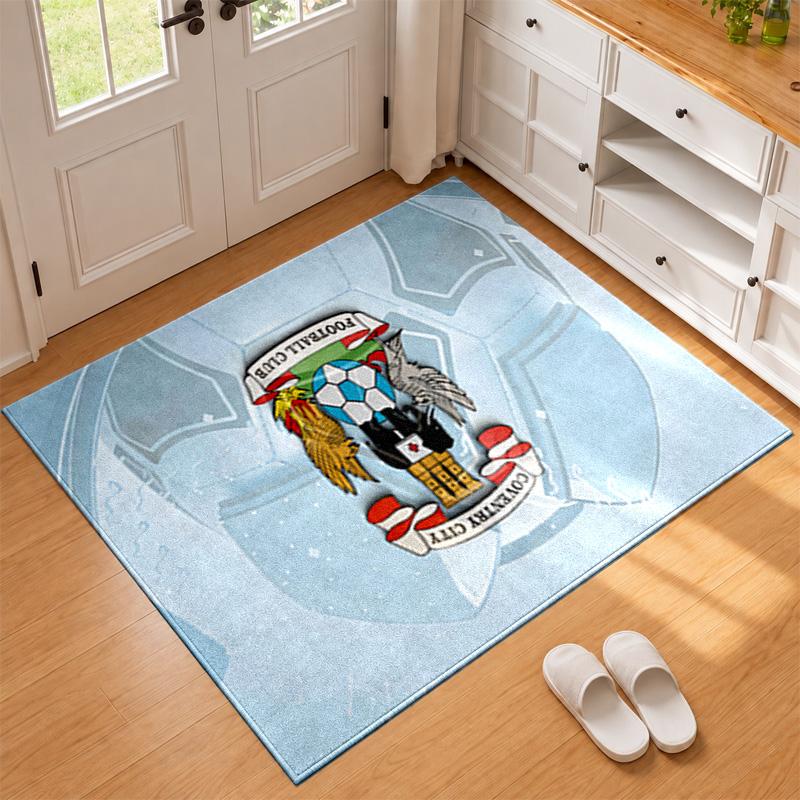Coventry City F.C. Carpet Door Mat for Living Room or Bedroom Protective Mat Under Chair Office Decoration Christmas Gift Birthday Present