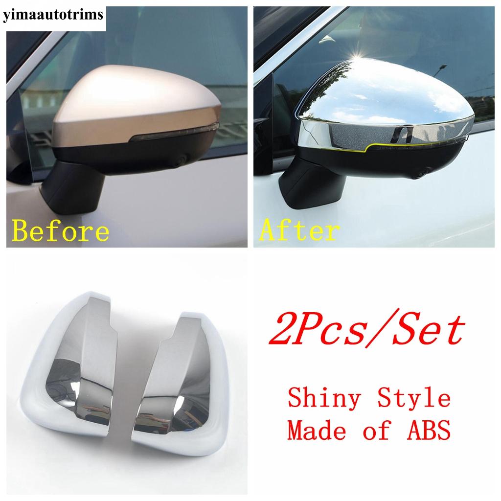 

ABS Chrome Carbon Fiber Rearview Side Door Mirror Cap Decor Cover Trim Exterior Accessories For Nissan Qashqai J12 - 2026 Shiny Style