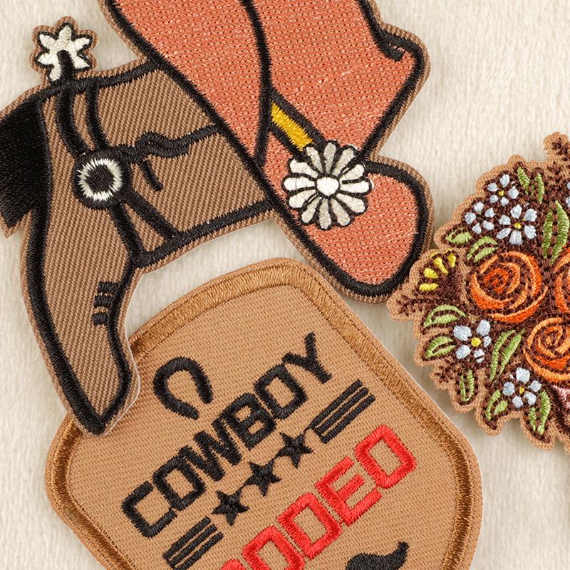 Dooku Original Western Cowboy Stickaufnäher für Schuhe & Bekleidungszubehör