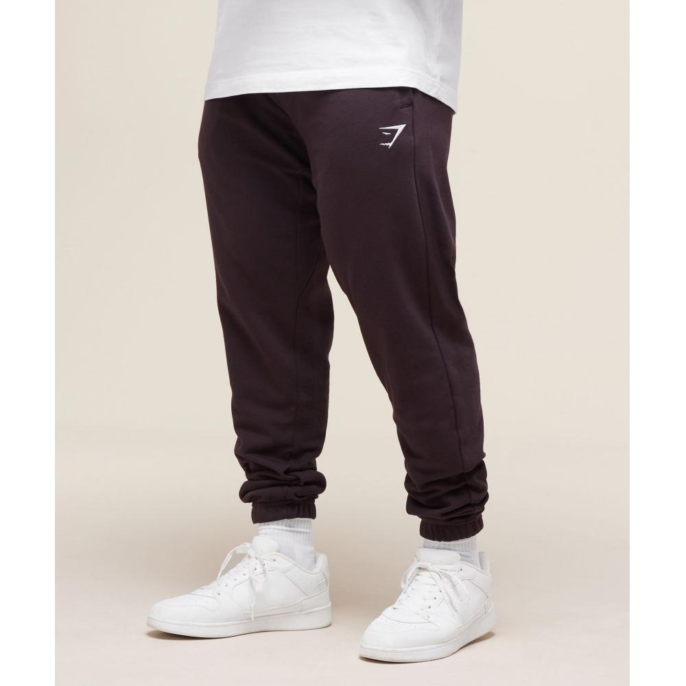 Gymshark Essential Oversized Joggers Plum Brown A2a7t Nbzn