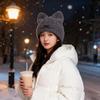 Cat Ear Beanies Skullies Women Winter Warm Plush Cartoon Thermal Cap Korean Girl Outdoor Snow Pullover Hats
