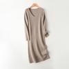 Women Sweater Dress 100% Wool MODERN NEW SAGA V-neck Knit Long Pullover Winter Jumpers Wool Long Dress Female