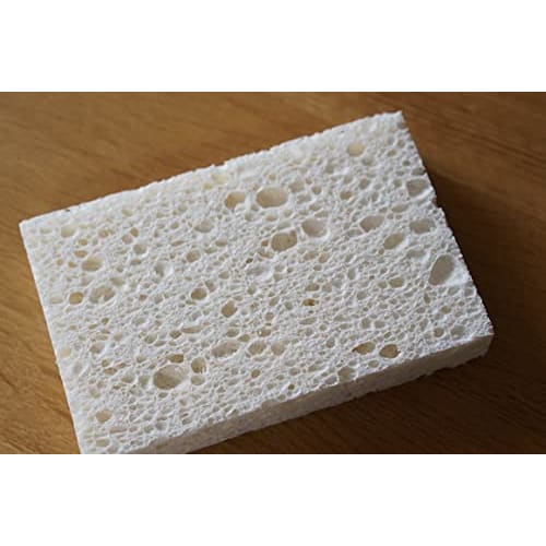 Nihon Insole Kogyo Cellulose Kitchen Sponges, Made in Japan, Absorbent, Quick-Drying, for Dishwashing, White, 12-Piece Set