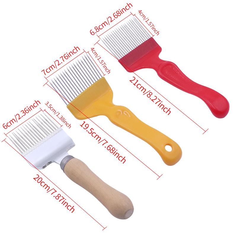 Bee Stainless Steel Honey Forks Beekeeping Tools 18 Pin Straight Needles Uncapping Forks handle HoneyHoney wax cleaning tools