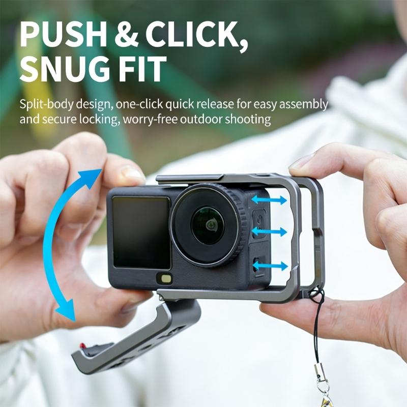 MultiFunctional Expansion Frame for Action 6 Cameras Frame Support Horizontal Vertical Shoot Quick Release Mechanism