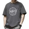 Retro Short Sleeved T-shirt for Men's Summer Fashion Brand Pure Cotton T-shirt with Fashionable Pattern