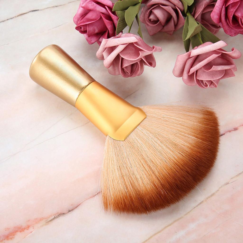 Soft Large Fan shaped Salon Stylist Barber Neck Face Duster Hair Brush Hair Cutting Tools