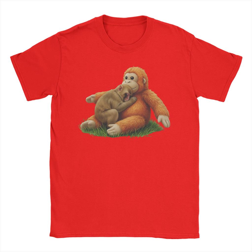 Oversized T Shirt Beach Baby Monkey Punch Cute Monkey Punch Trendy Cool TShirts Pure Cotton Tee Shirt Unisex Fun Short Sleeve Tops