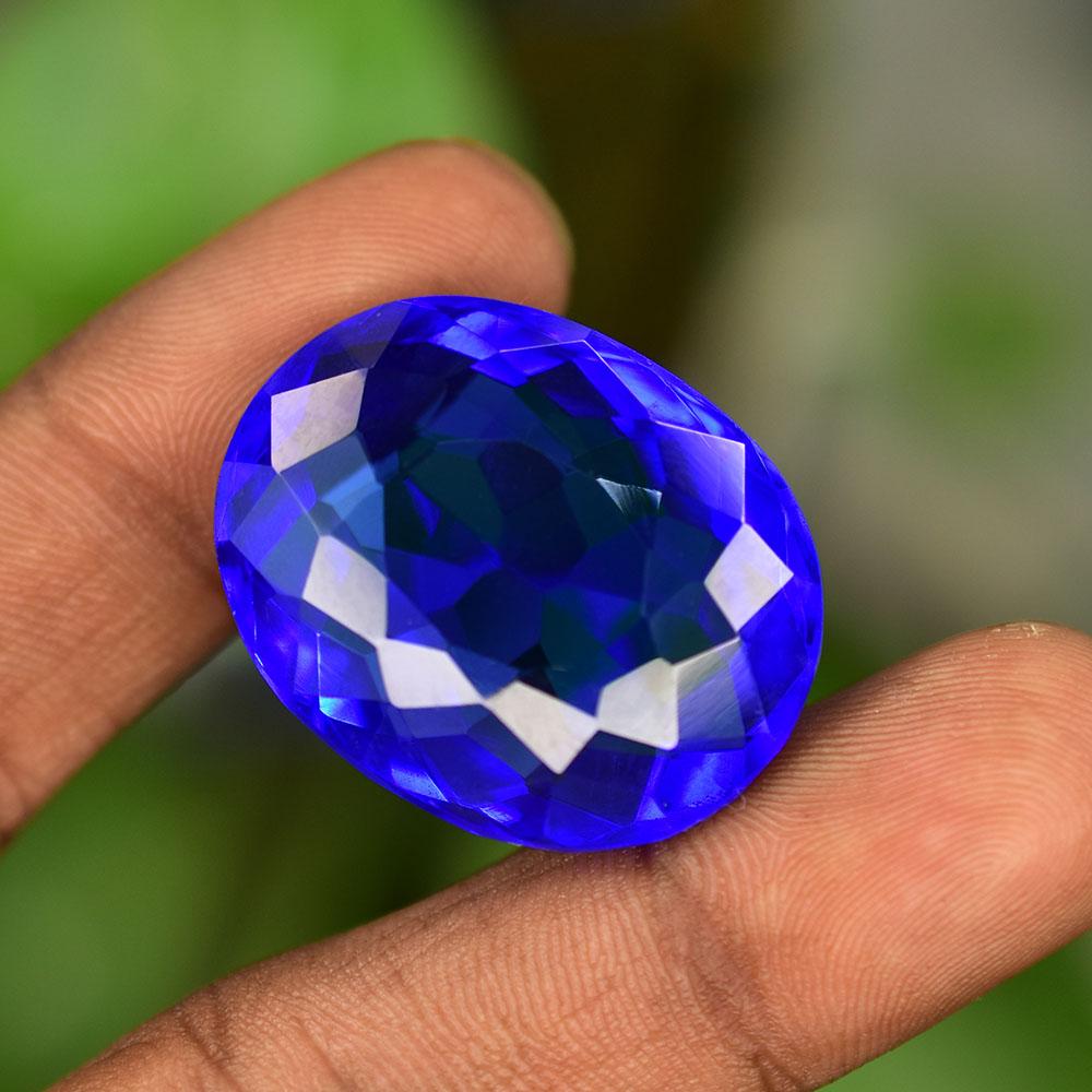 Natural Blue Topaz Loose Gemstone Brazilian 66.7 Ct Oval Cut for Jewelry Making and Gem Collections