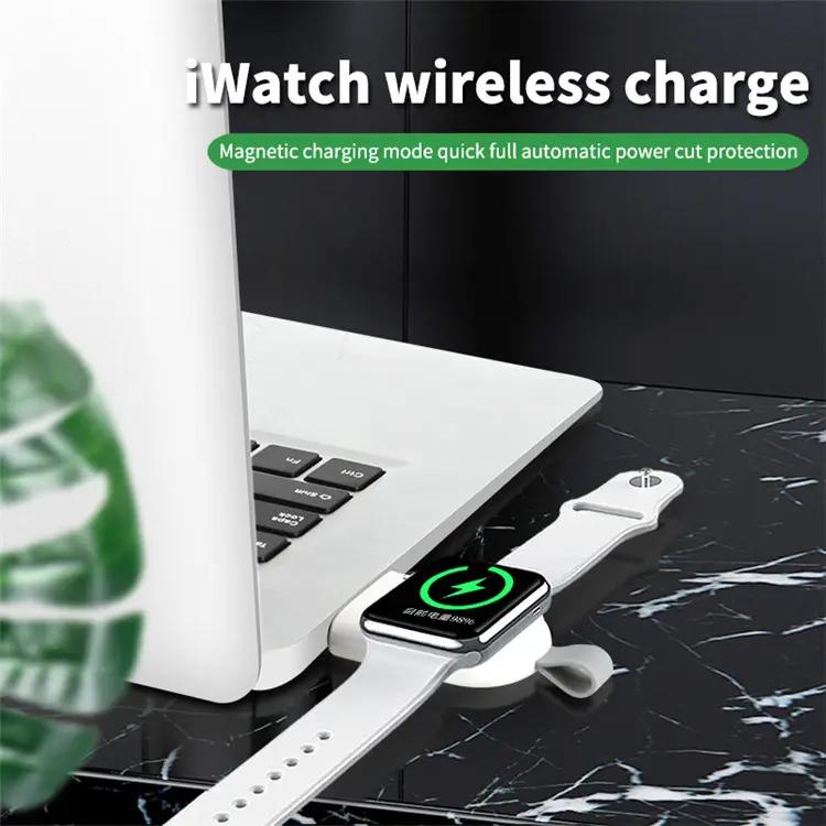 YTGEE Mini Portable Fast Charging Adapter Pocket USB Keychain Magnetic Wireless Charger for Apple IWatch Smart Watch Accessories