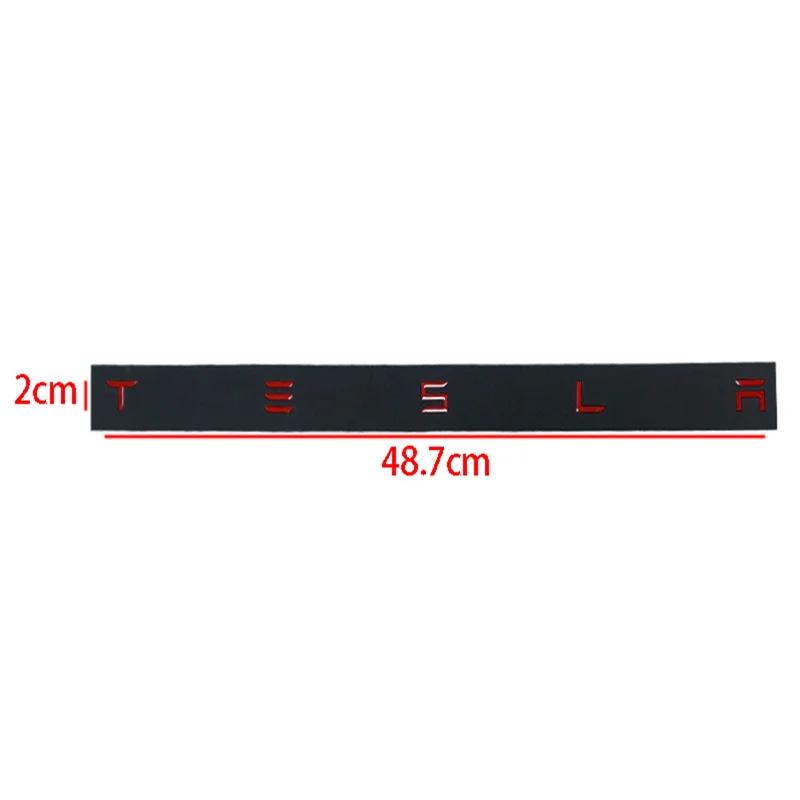 Ymbfz0 ABS Car Front Hood Rear Trunk Emblem Sticker Decoration for Tesla Model 3 Model S X Y Roadster Auto Exterior Decal Accessories
