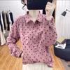 Spring Clothing Boutique Style Design Sense Polo Collar Pure Cotton Long Sleeved Shirt Women's Anti-aging Top Shirt