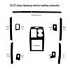 22-23 Jetour Dasheng Interior Anti-Scratch Film: Center Console, Gear Shift, Window Lift Black Warrior Stickers