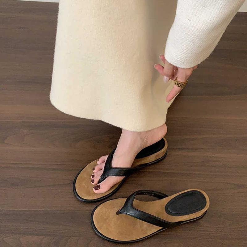 Bohemia Style Summer Women Wedges Heel Slippers Outdoor Clip Toe Slide Ladies Casual Beach Vacation Flip Flop