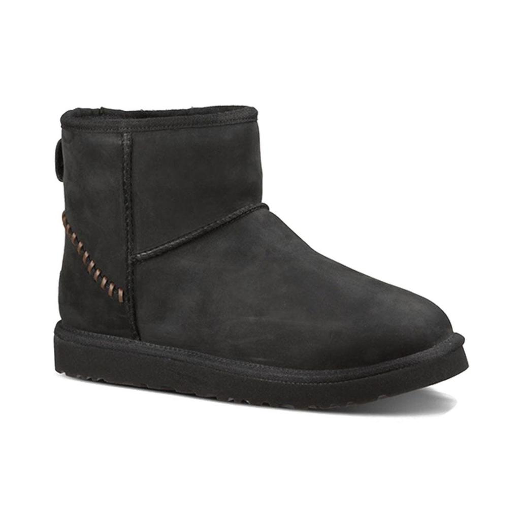 UGG Classic Mini Deco Snow Boots 'Black Grey' 1003945-BLK
