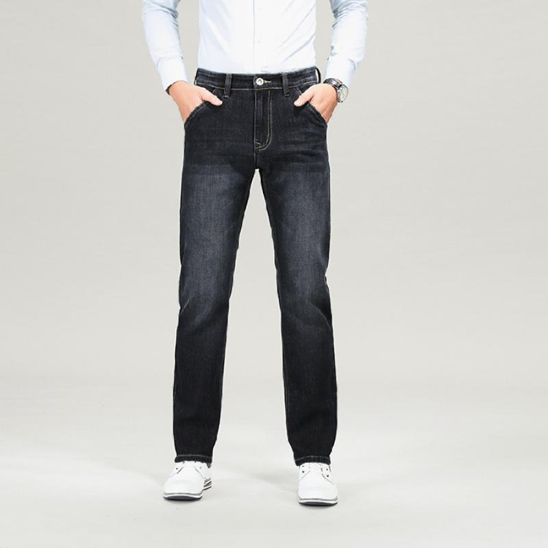 JYL Новые джинсы мужские эластичные широкие прямые для пожилых бизнес мода универсальные. 28