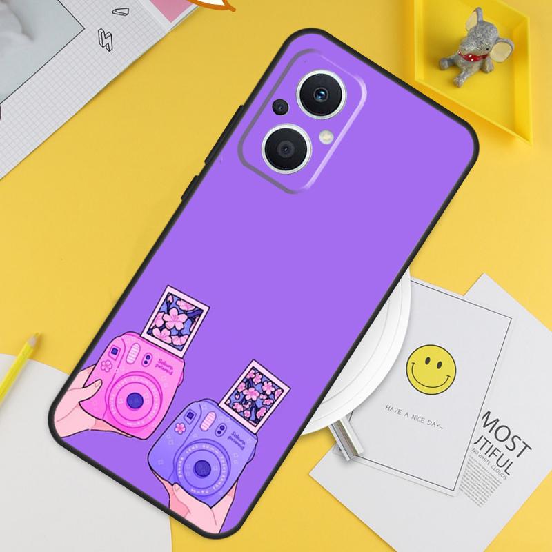 Purple aesthetic For OPPO Reno 14F 13F 12F 11F 13 12 11 10 14 Pro 7 8 Lite 8T OPPO Find X5 X6 X8 X9 Pro Case