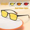 UV400 Orange and Red Lens Blue Light Blocking Night Vision Glasses Men's Night Vision Enhancing Anti-Glare Protective Eyewear