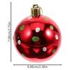 6 Stuks 6cm Kerstboom Plastic Bal Decor Stip Ontwerp Ronde Bal Festival Kerst Hangend Ornament