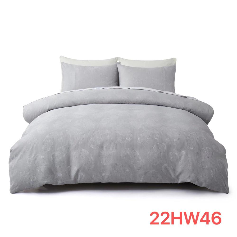 Простой высококачественный легкий роскошный однотонный узор наволочка пододеяльник набор из двух или трех предметов можно EU Single 135*200