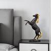 Artistic Horse Figurine Miniature Simulation Pony Statue Resin Animal Sculpture Home Office Desktop Decoration Ornament