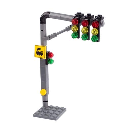 MOC DIY Accessori Parti Piastra Scena Città Blocchi da Costruzione Tronco d'Albero Recinzione Ringhiera Lampione Stradale Semaforo Base Giocattolo A037