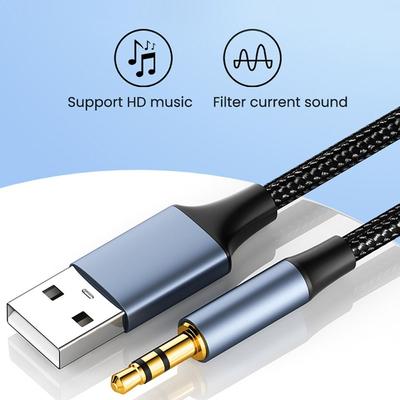 Lautsprecher USB A auf 3,5 mm Klinke Kopfhörer Audiokabel Aux Leitung Stecker auf Stecker USB auf 3,5 mm