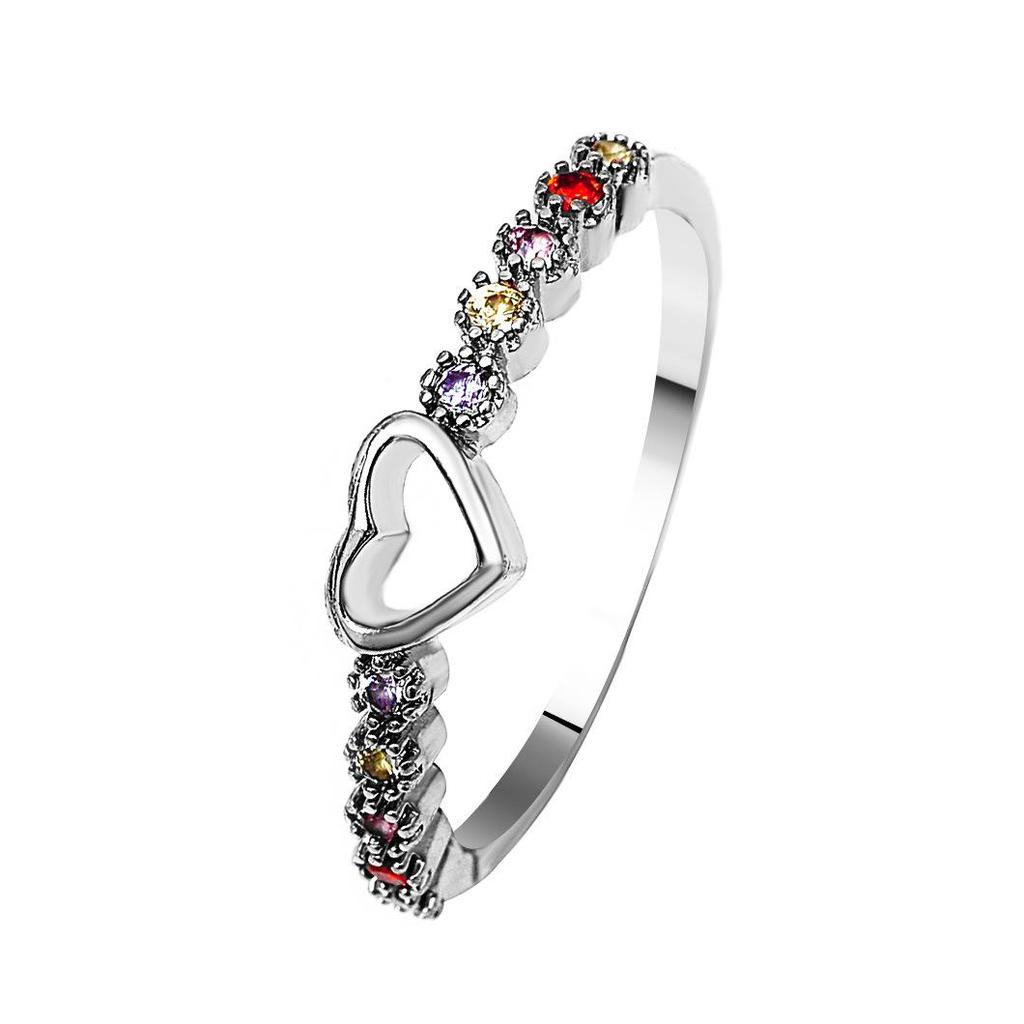 Trendy Diamond Butterfly Heart Open Ring - Unique Musical Note Design for Couples