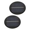 2Pcs Solar Panel 6V Round 80mm High Conversion Rate Good Light Transmittance Polysilicon Solar Cell Panel