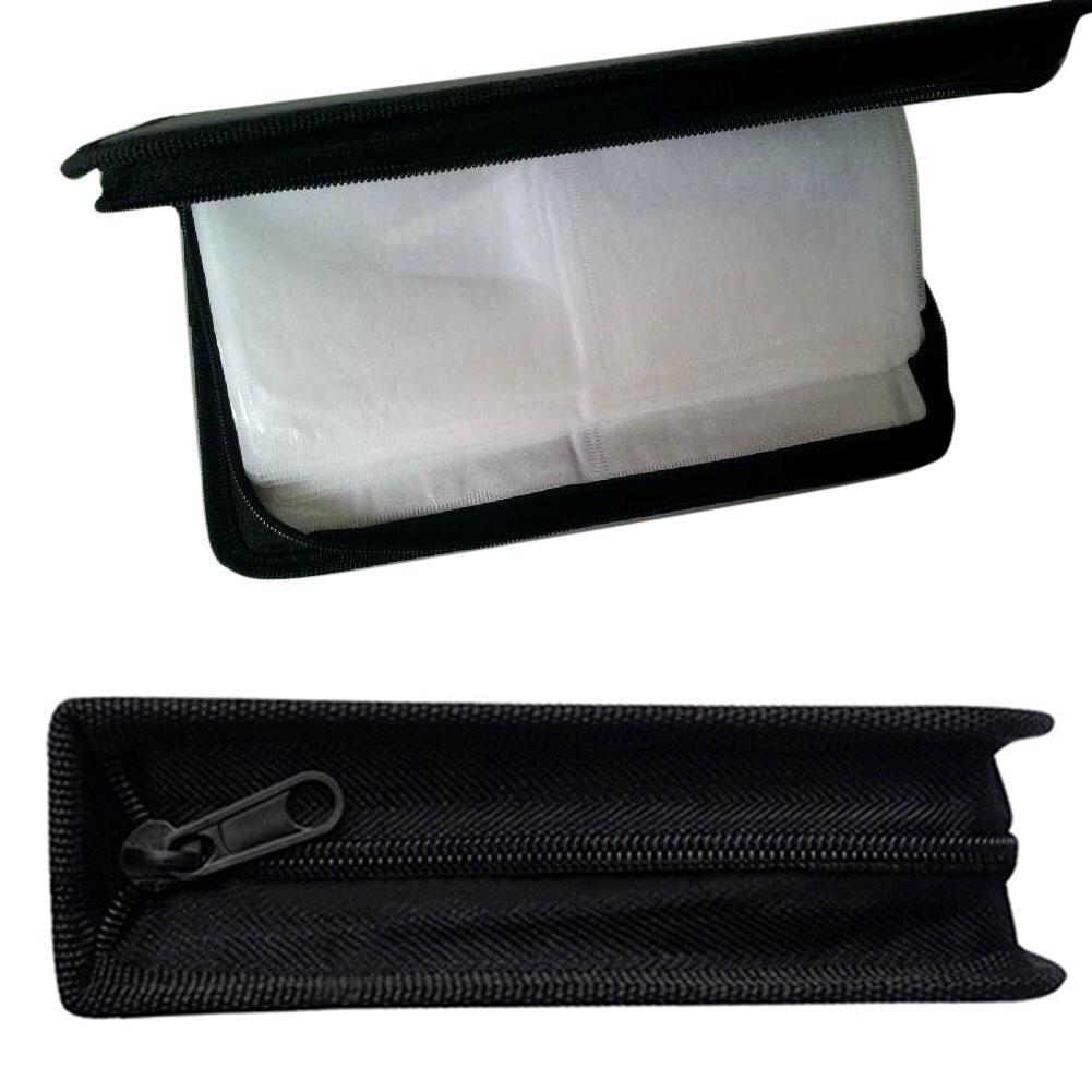 Portable Zipper DVD CD Holder 80pcs Capacity Storage Pouch Bag Double-side CD DVD Storage Sleeve Case Wallet Album Storage Case