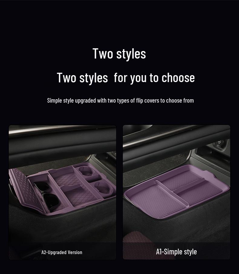 Soft Rubber Organizer for Xiaomi SU7 Console Storage Compartment, Car Interior Accessories