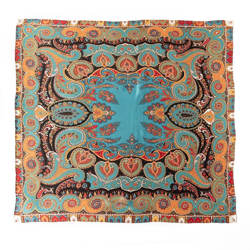 

Шарф из 100% шелка тутового шелкопряда, новый принт на все сезоны, большая квадратная шаль в подарок