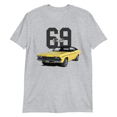 1969 Chevy Chevelle Ss Yellow With Black Vinyl Top Muscle Car Unisex T-Shirt