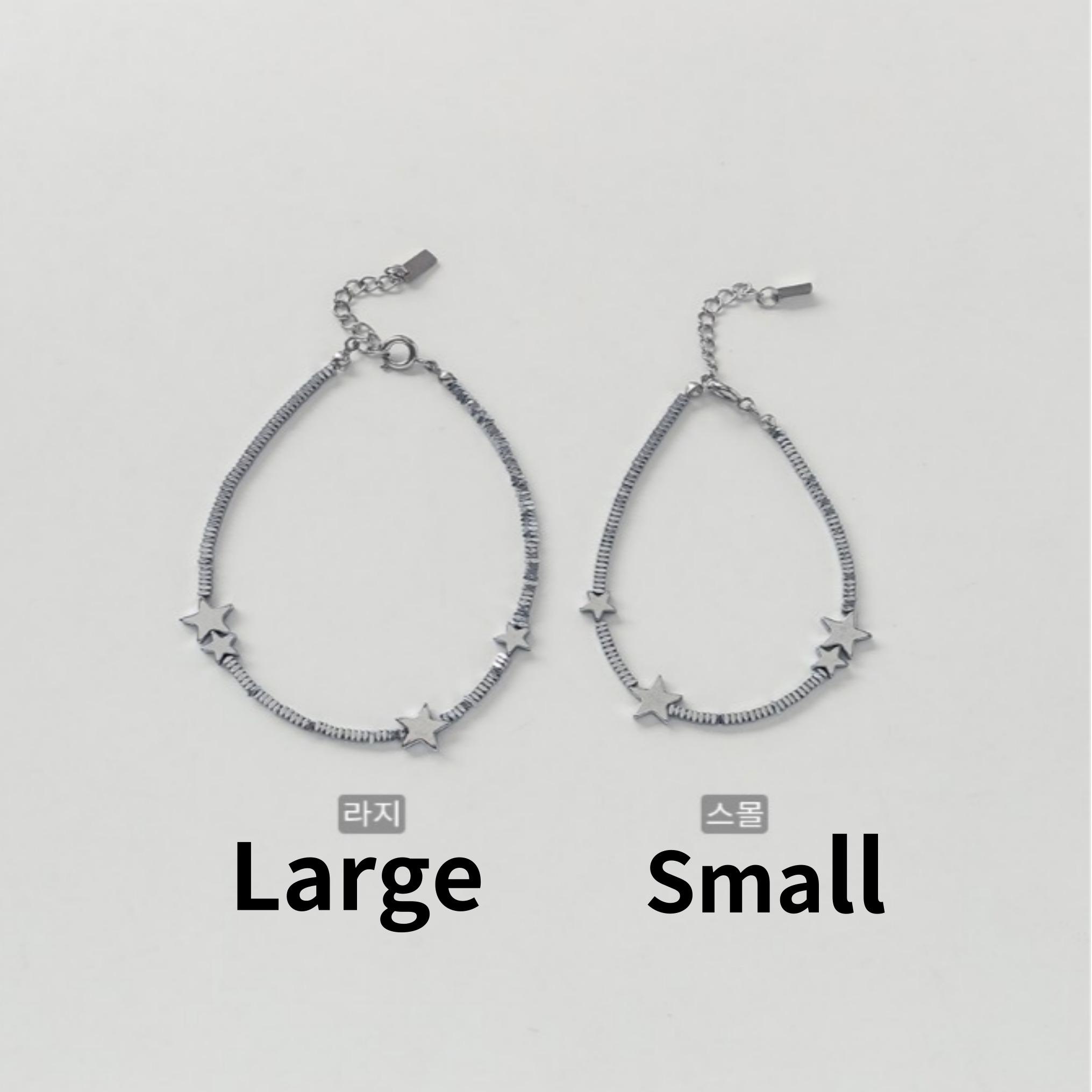 

[RIIZE Style] Срібний браслет зі зіркою Чумацького Шляху Surgical Steel_Small