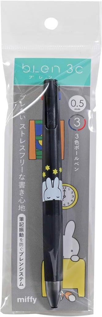Miffy Zebra Blen 3C Ballpoint Pen Made In Miffy Black Set Name 3-Color 0.5mm, Japan, (Pen, Sticker)