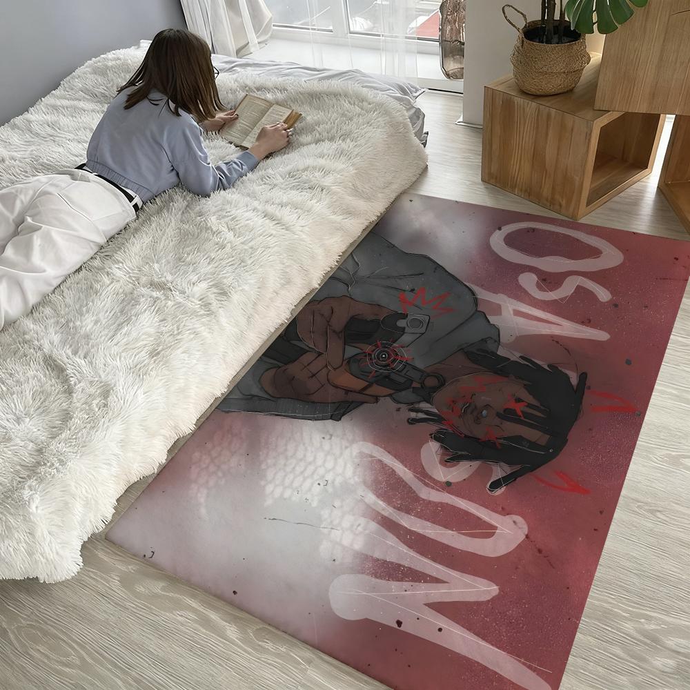 Rapper OsamaSon Psykotic Floor Mat Soft Thickened Absorbent Non-Slip Bedroom Living Room Door Mat Home Decor Flannel Rugs