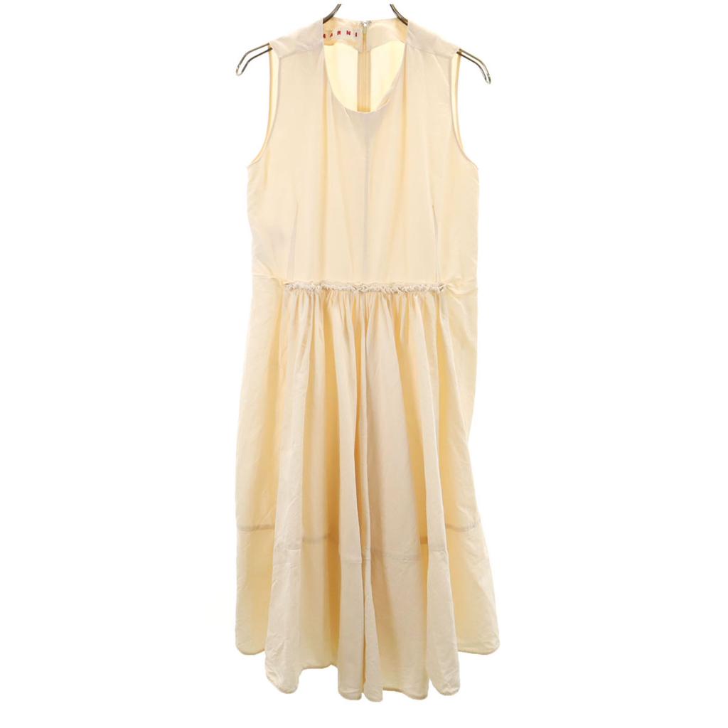 MARNI Made in Italy Linen Blend No sleeve one piece 38 Beige Women Used
