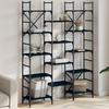 VidaXL Bookcase Black 127.5x28.5x172.5 Cm Engineered Wood 838868