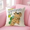 Cartoon Cute Capybara Cushion Cover Natural Linen Pillow Case DoubleSided Print Decorative Sofa Pillowcase Home Decor Gift